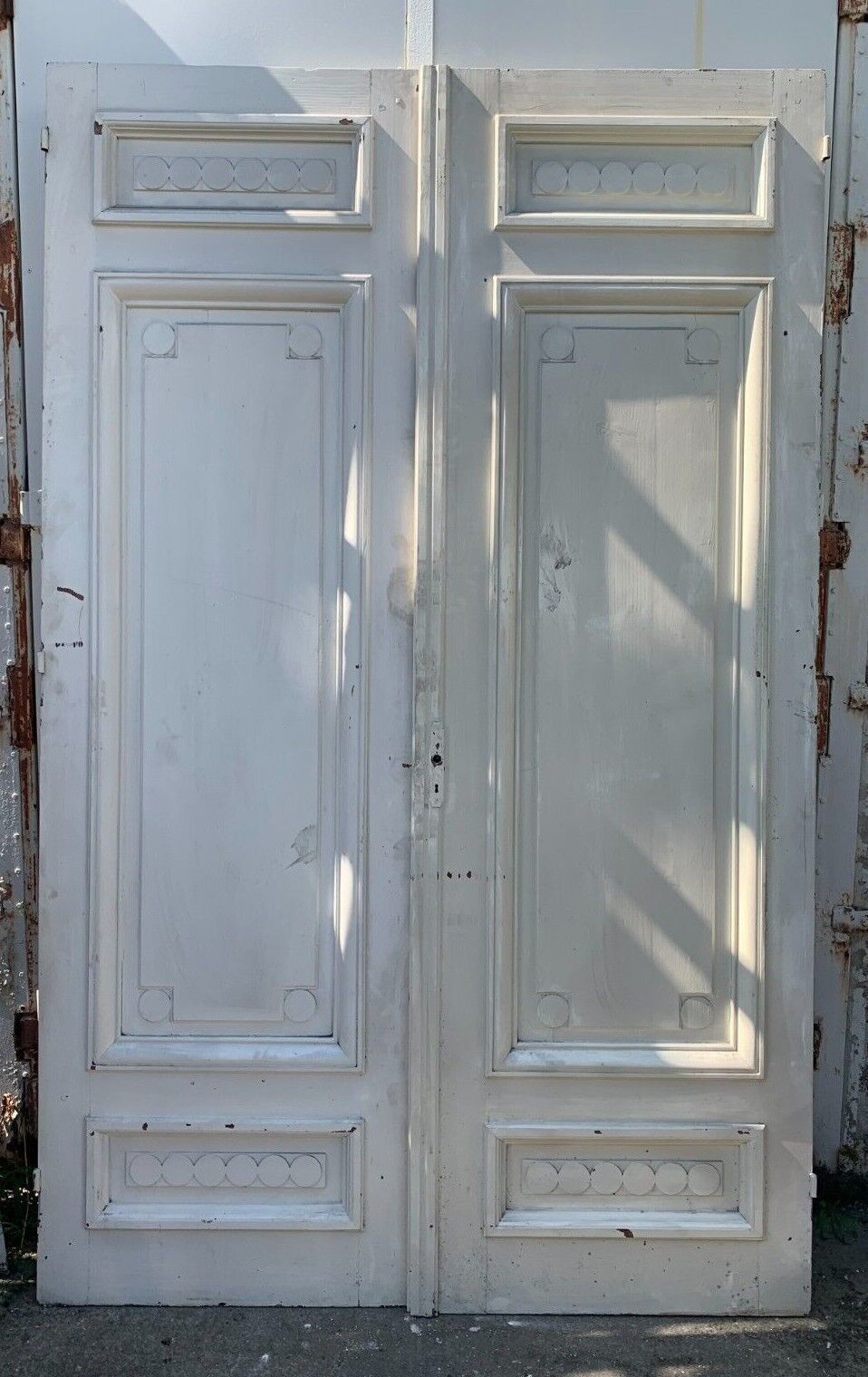 Double Art Deco Cupboard Door In 20th Century Patinated Fir photo buy