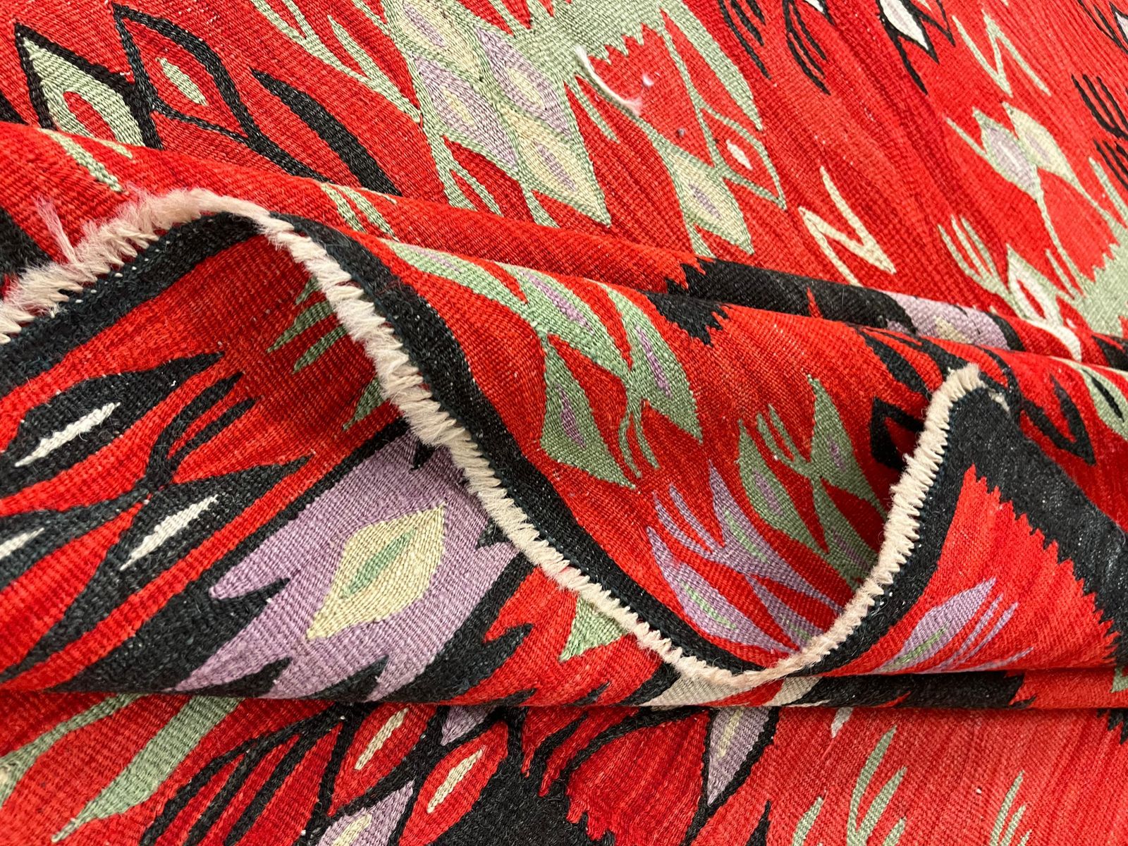 Large Antique Anatolian Kilim Rug Handmade Flatwoven Red Wool Area Rug 375x317cm photo buy
