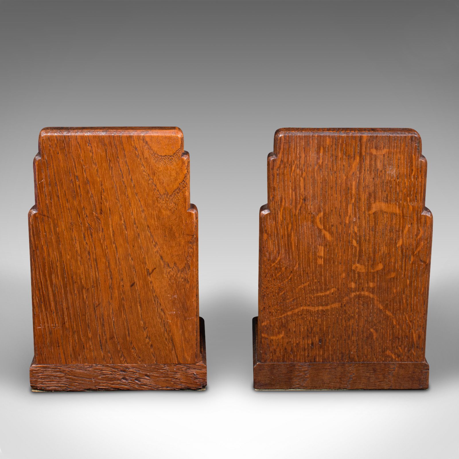 Pair Of Vintage Decorative Bookends, English, Oak, Book Rest, Early 20th, C.1930 photo Home Decor