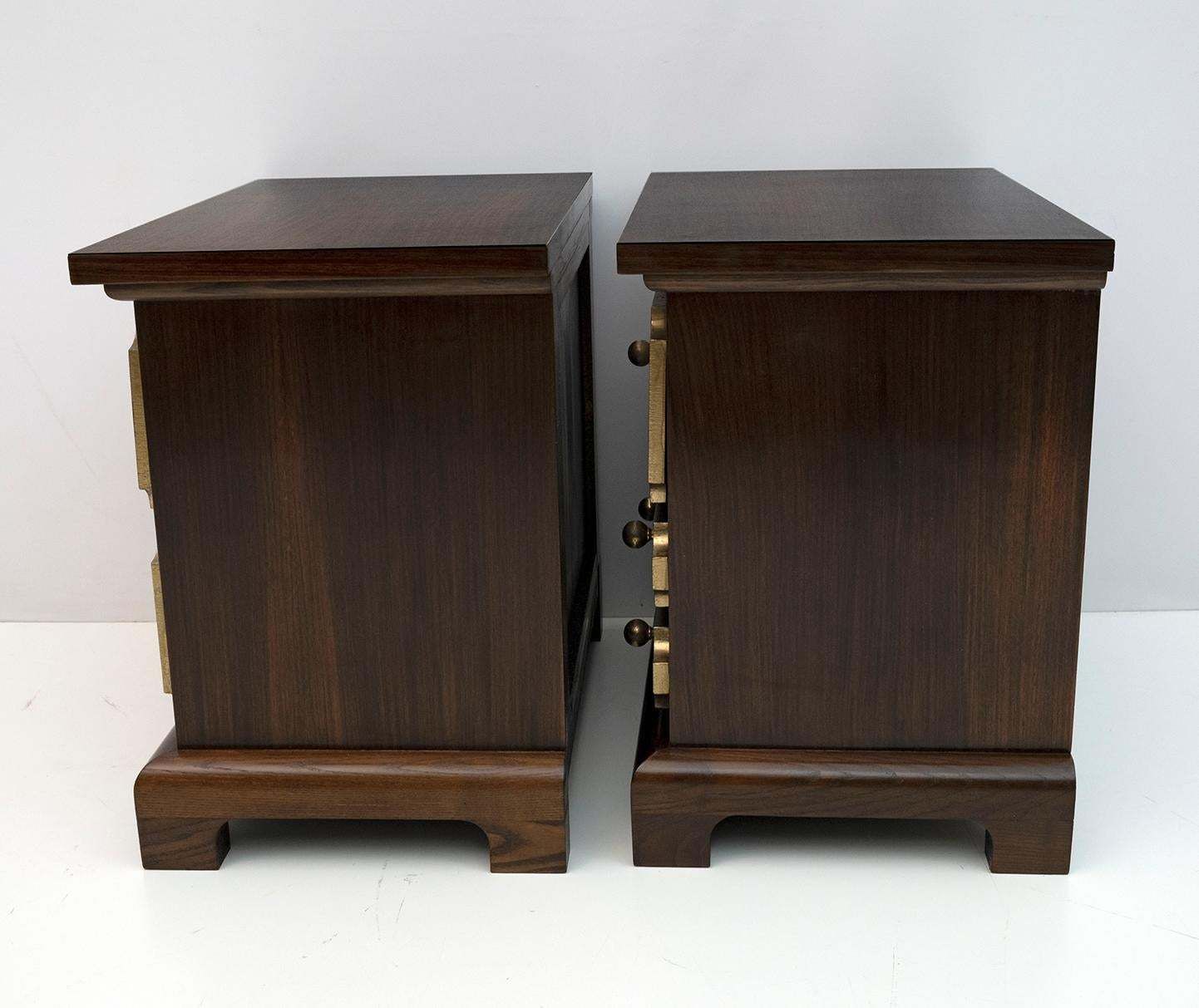 Pair Of Luciano Frigerio Mid Century Modern Italian Bedside Tables, 1960s photo vinterior