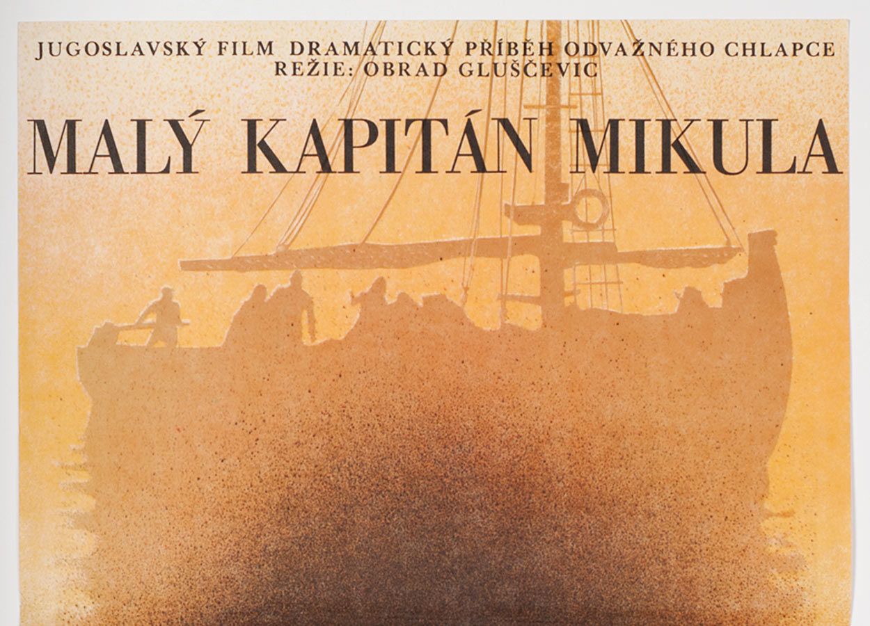 Original Film Poster, Captain Mikula, The Kid, Miroslav Hlaváček, 1975, Genuine Czech Vintage Print photo for sale
