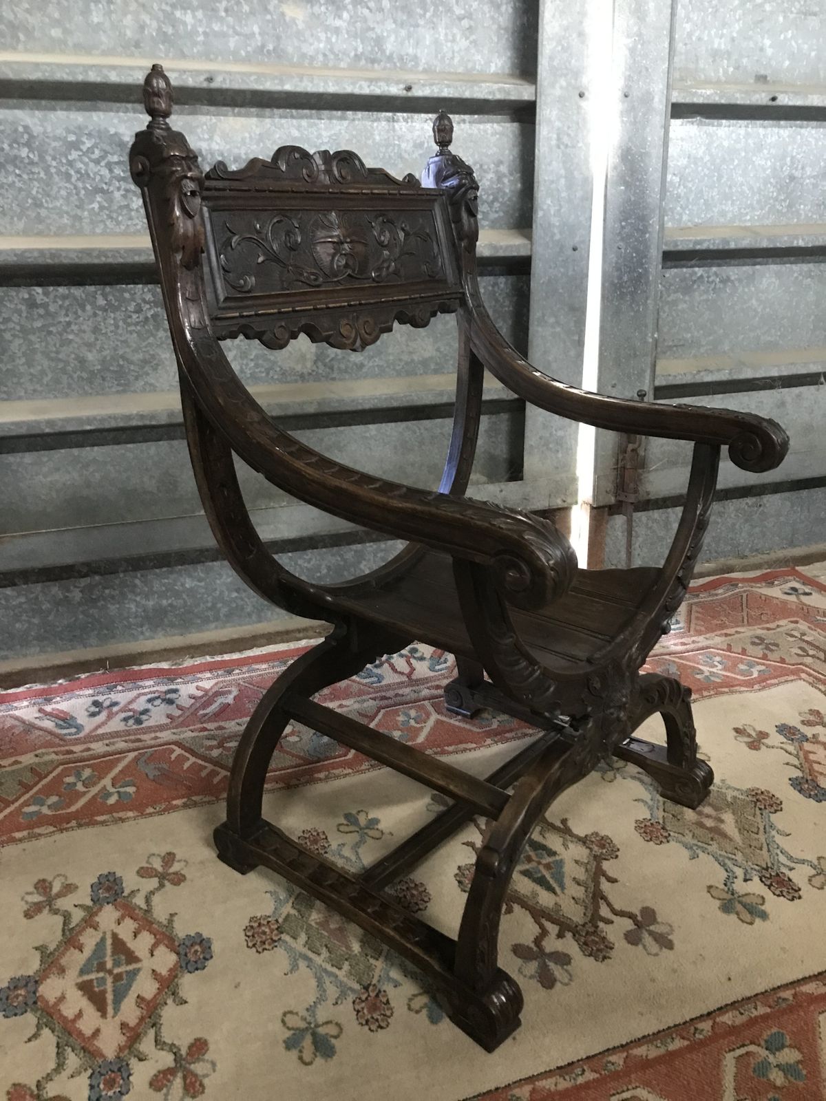 Renaissance Revival Curule/ Savonarola Chair Circa 1880 photo Furniture