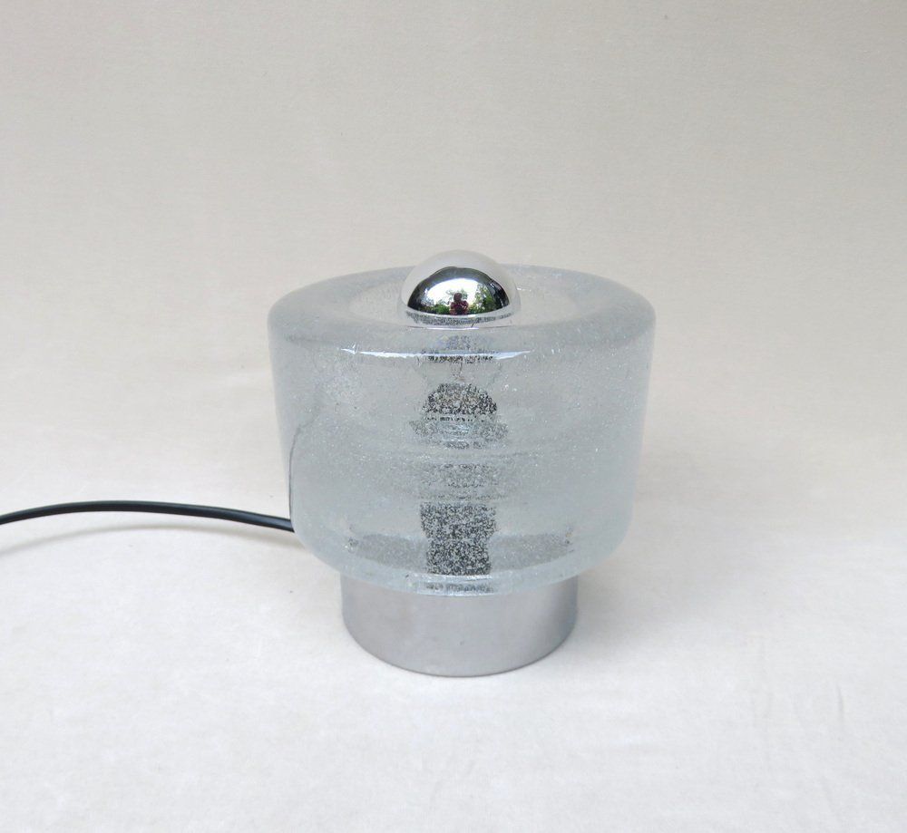 Small Space Age Table Lights In Chrome Plating And Bubble Glass From Peill & Putzler, Set Of 2 photo buy