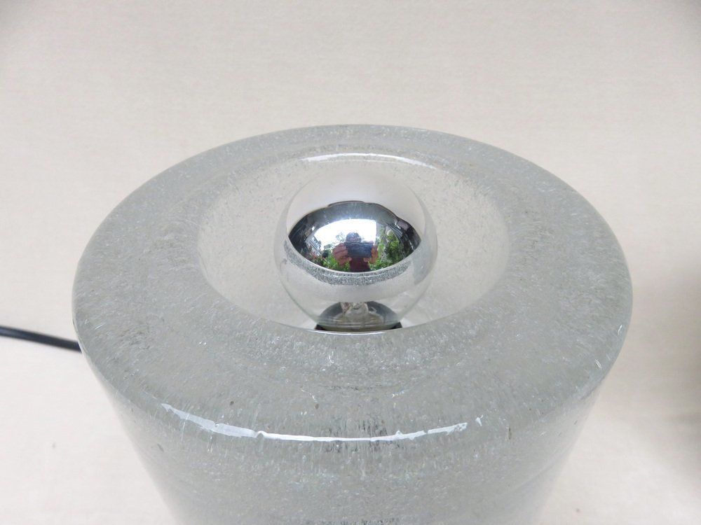 1705.1 Small Space Age Table Lights In Chrome Plating And Bubble Glass From Peill & Putzler, Set Of 2 photo