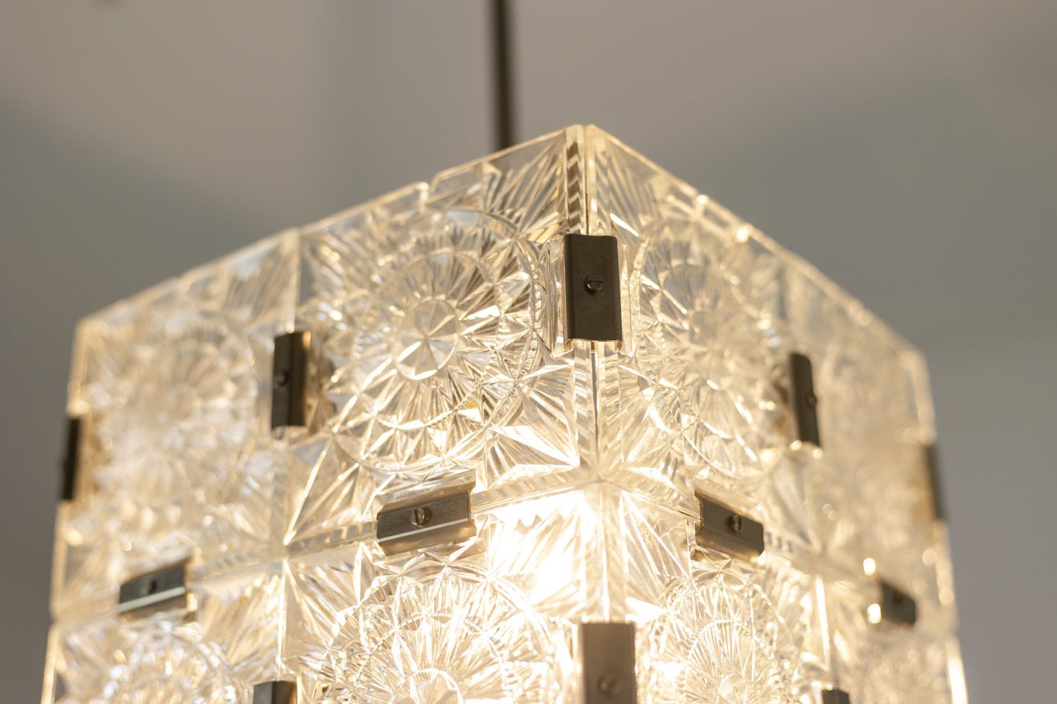 Kamenicky Senov, Pair Of Lanterns In Glass, 1970s photo Lighting