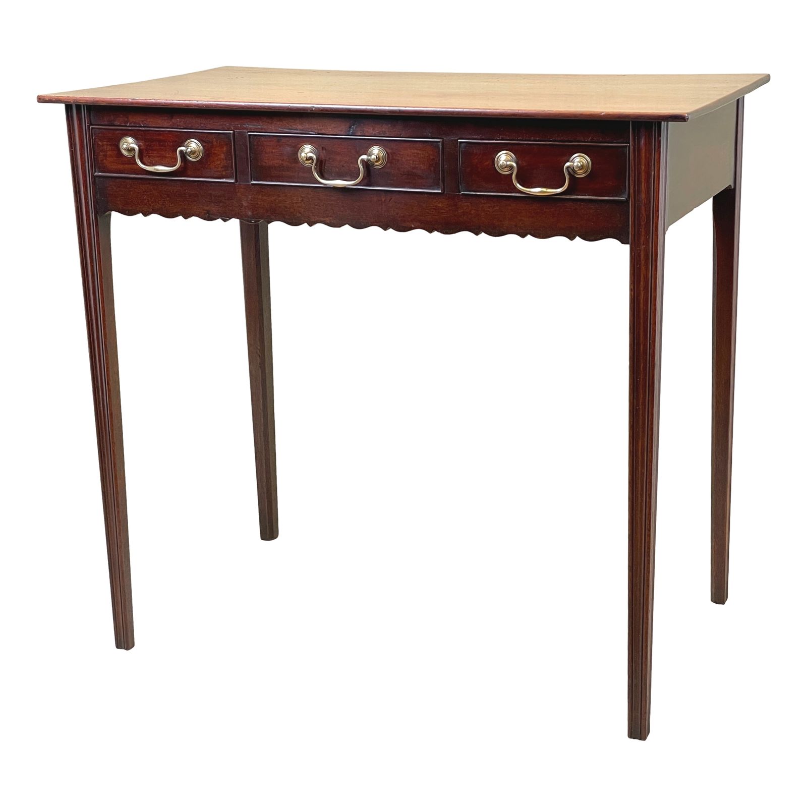 English Georgian Mahogany Side Table (England, Circa 1780)