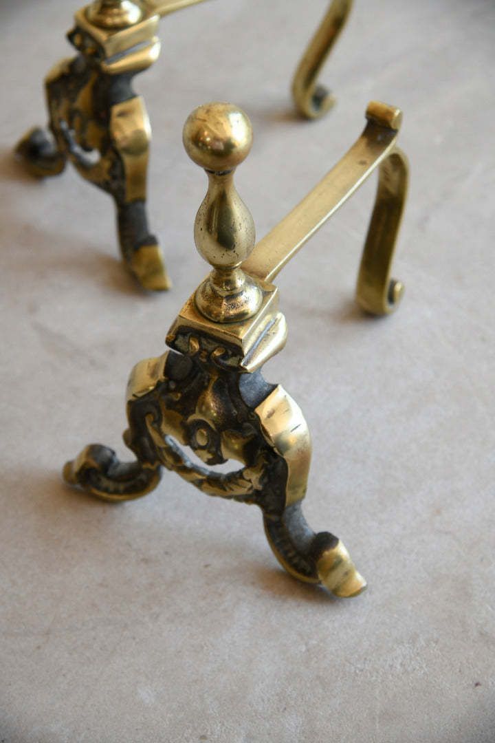Antique Brass Poker Rests, 1800s