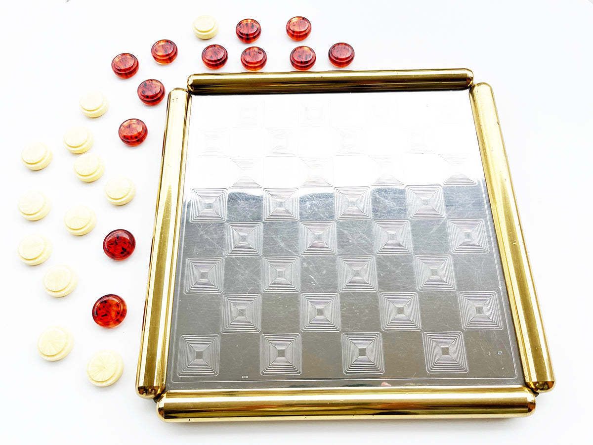 Chessboard Brass, Stainless Steel, Bakelite, Original From 1970  Design photo Home Decor