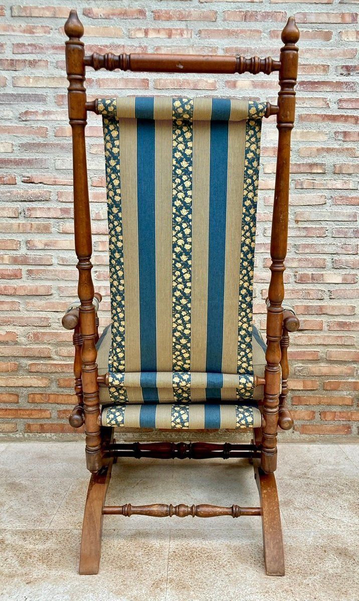 photo vinterior Spanish Rocking Chairs In Carved Walnut, 1960, Set Of 2