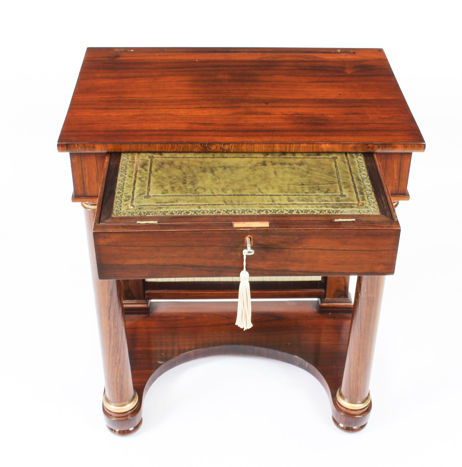 photo furniture Antique English Empire Writing Side Table C.1820  19th Century