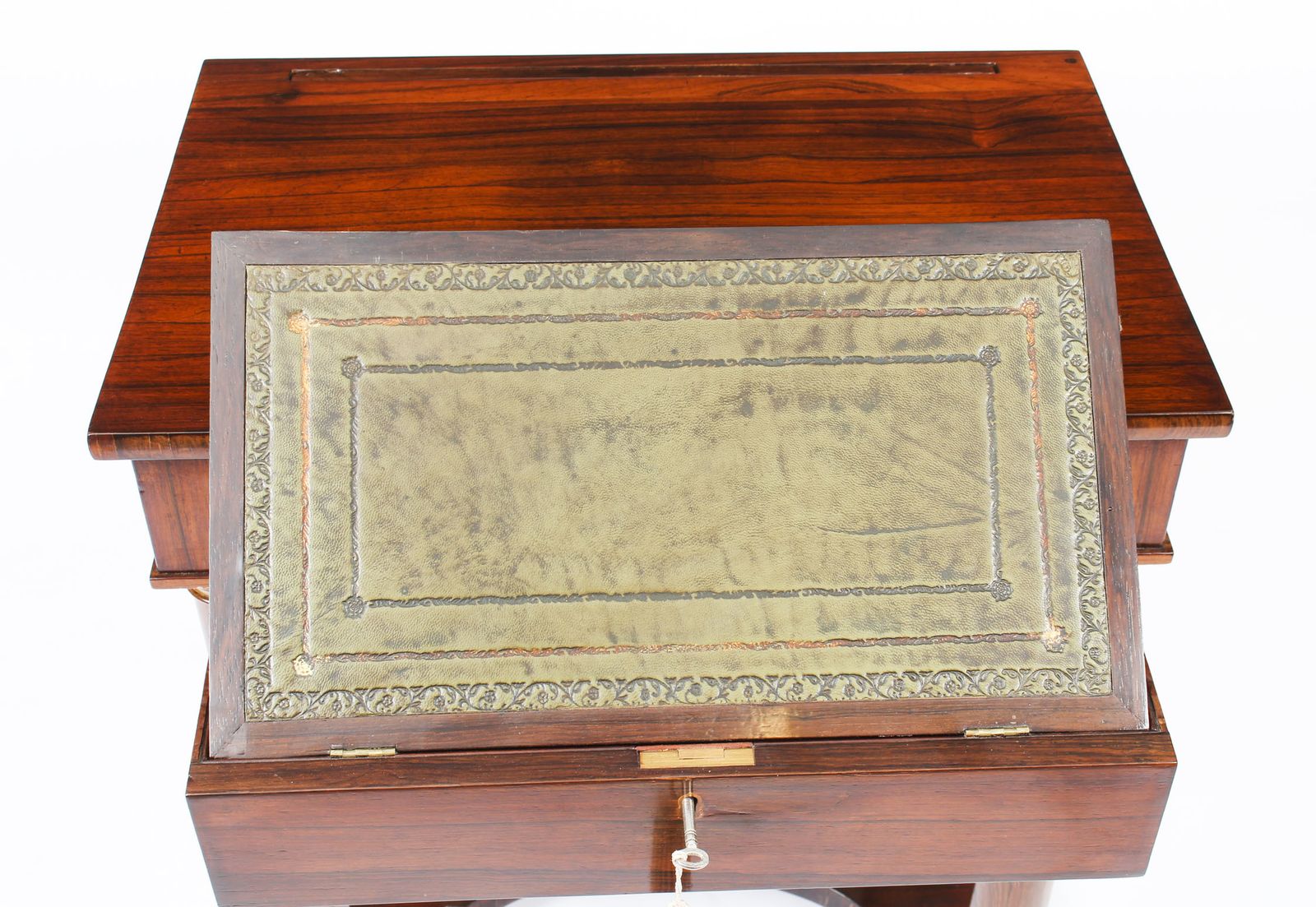 1850.0 Antique English Empire Writing Side Table C.1820  19th Century photo