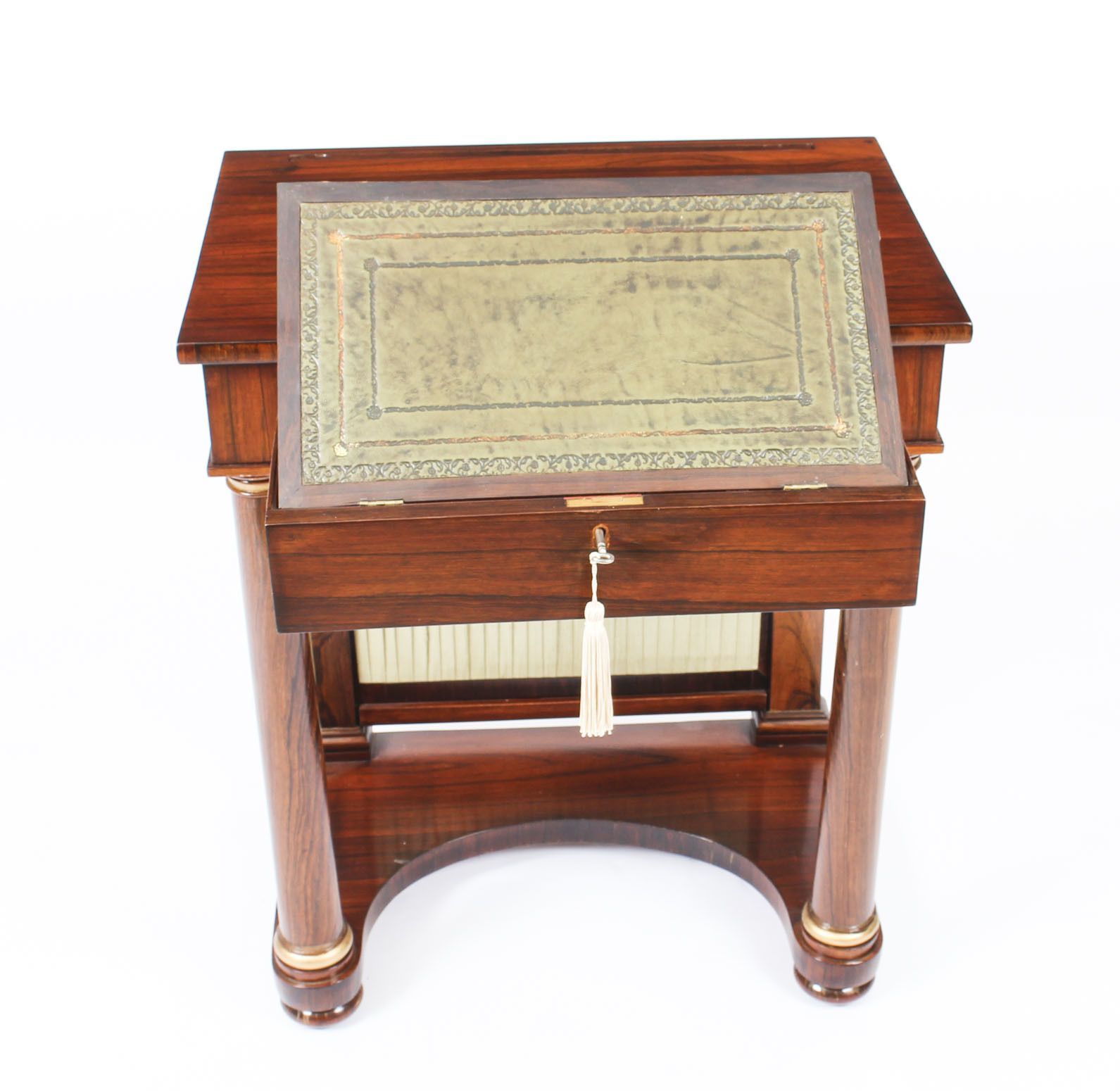 photo vinterior Antique English Empire Writing Side Table C.1820  19th Century
