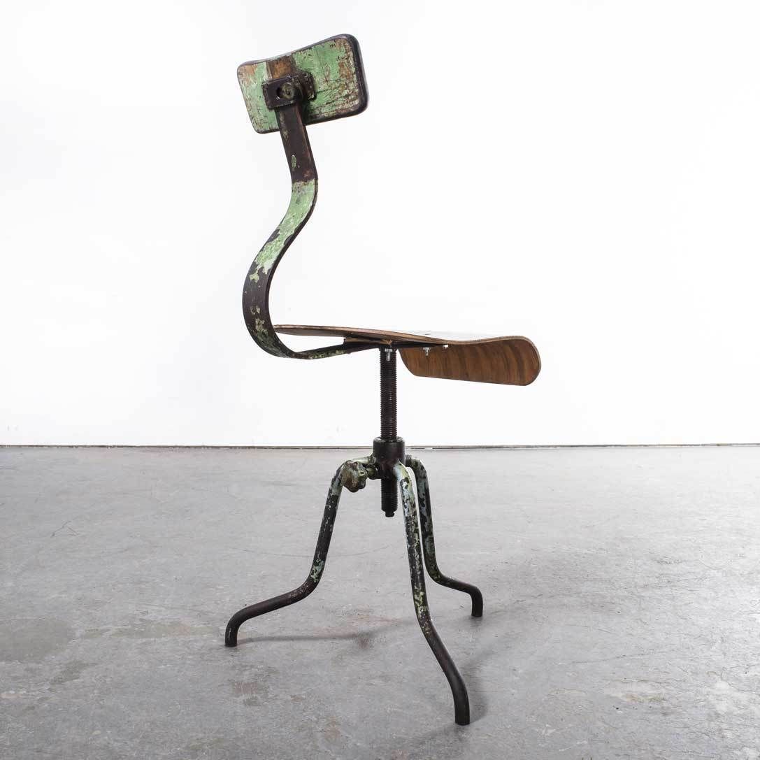 1950’s Industrial Czech Swivel Chair photo vinterior