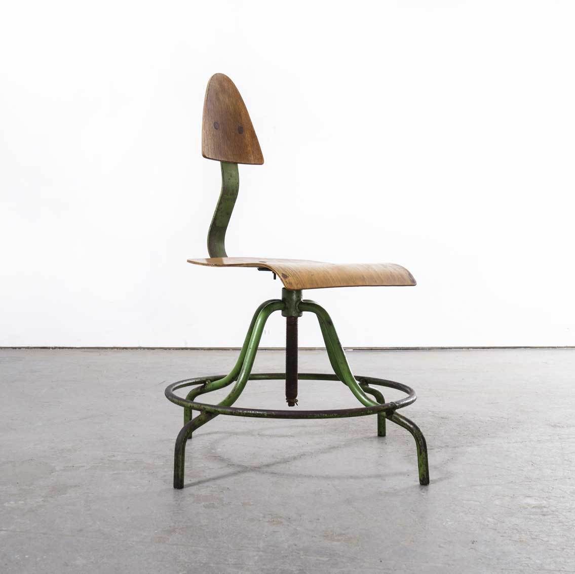 1950’s Industrial Czech Swivel Chair – (1767) photo furniture