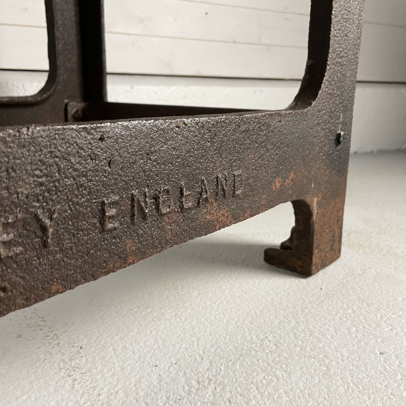 Large Antique Industrial Cast Iron Saw Bench Table photo 745.0