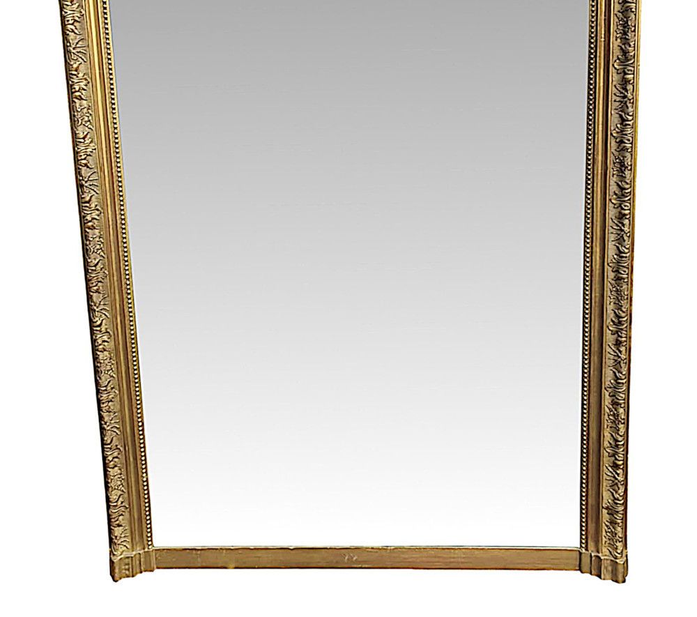 A Very Fine 19th Century Giltwood Overmantle Or Hall Mirror photo Home Decor