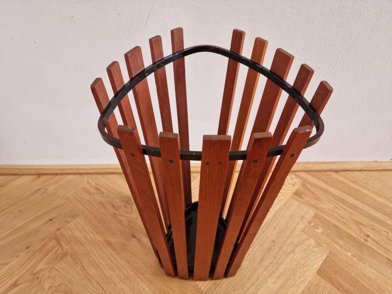 Mid Century Teak Umbrella Stand, Denmark, 1960s photo Home Decor
