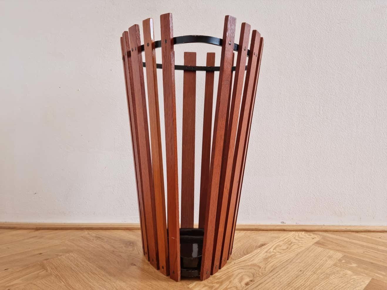 Mid Century Teak Umbrella Stand, Denmark, 1960s photo buy