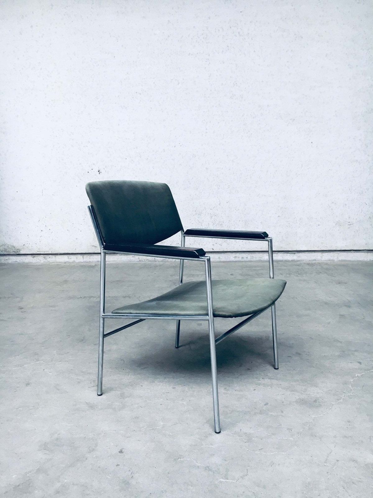 Midcentury Modern Dutch Design Armchair By Gijs Van Der Sluis, Netherlands 1960's photo Furniture