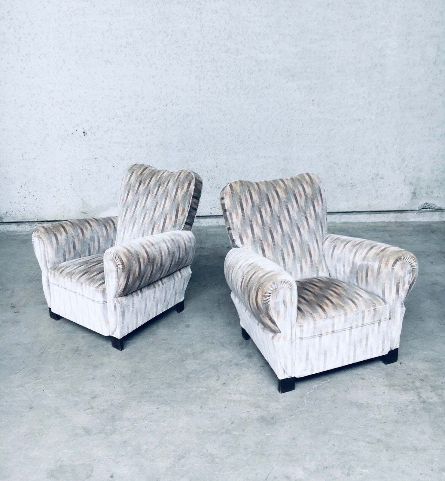 Art Deco Design Lounge Arm Chair Set, Belgium 1940's. photo Furniture