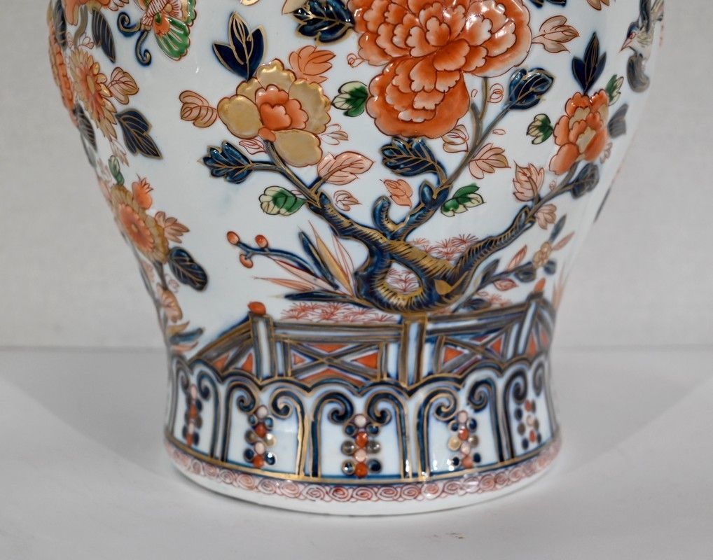 Important Vase With Imari Decoration, Signed H. Gibot – 1943 photo buy