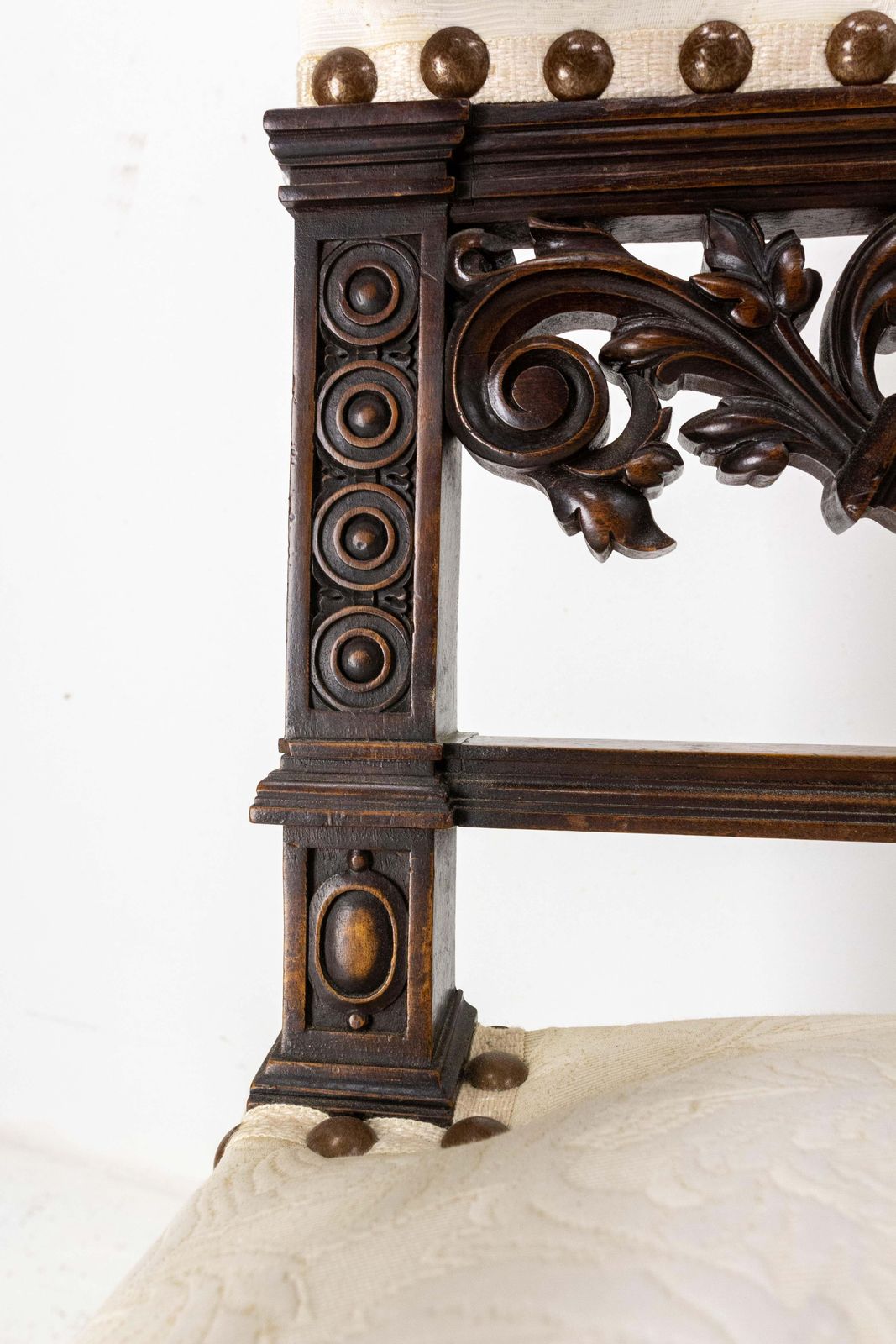 1280.0 Pair Of Louis XIII Revival Open Walnut Armchairs French, 19th Century To Recover photo