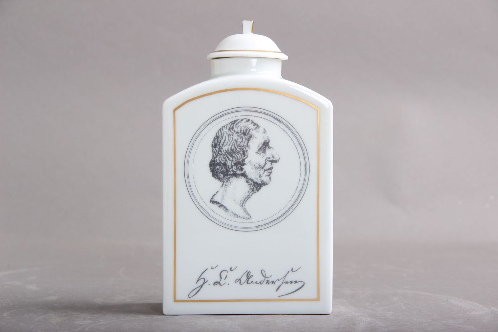 Teabox Bg, Hc Andreasen, Bing & Grøndahl Denmark, Porcelain 1975 photo vinterior