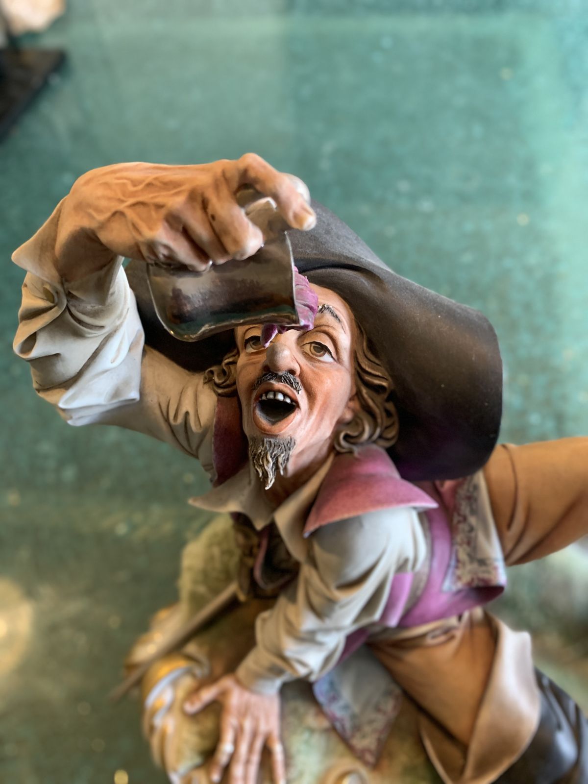 Rare Capodimonte Porcelain Figure Of A Drunken Cavalier photo for sale