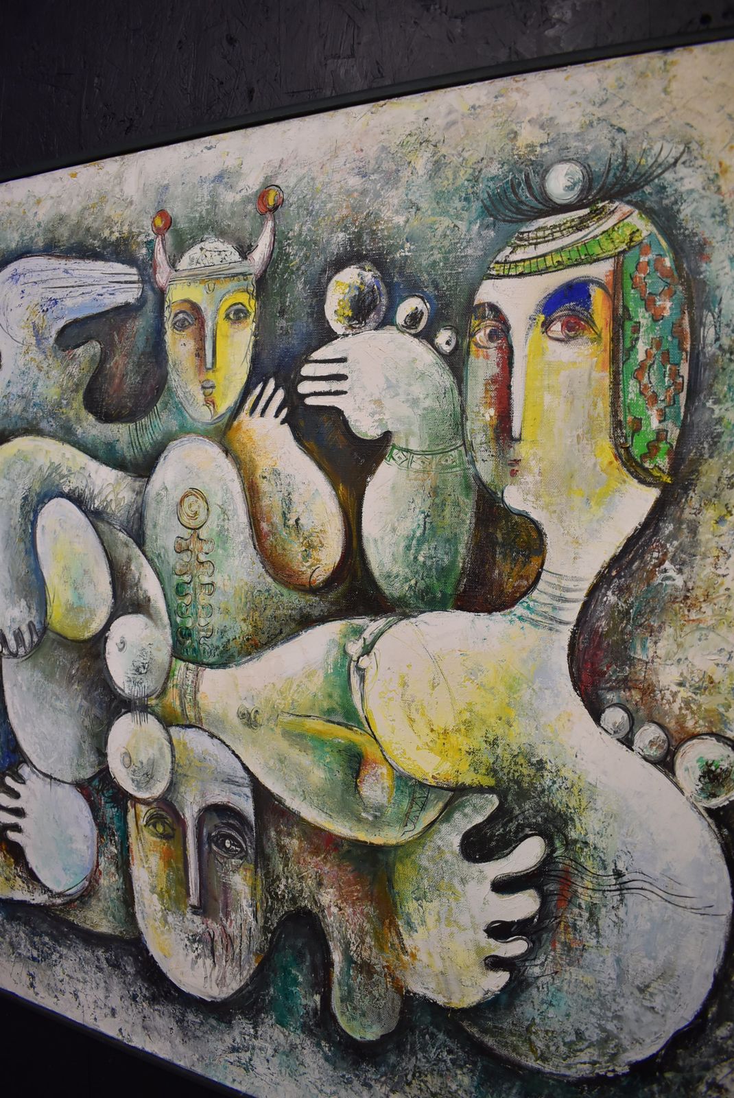 Large Abstract Surrealist Painting   Dream'   Oil On Canvas   Gor Avetisyan photo vintage