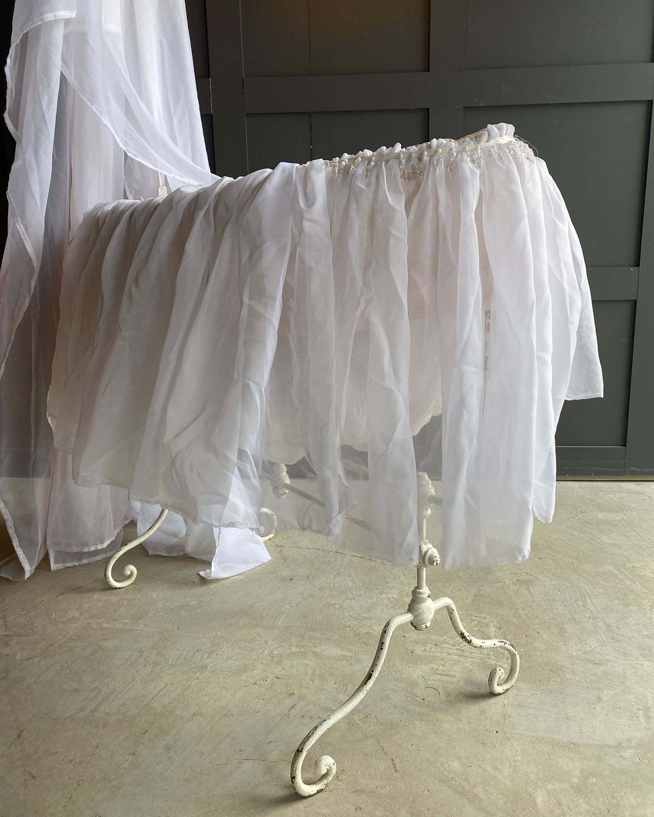 Beautiful French Style Wrought Iron Swing Crib photo buy