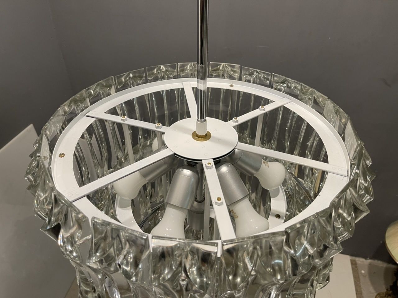 Italian Midcentury Murano Glass Chandelier photo buy