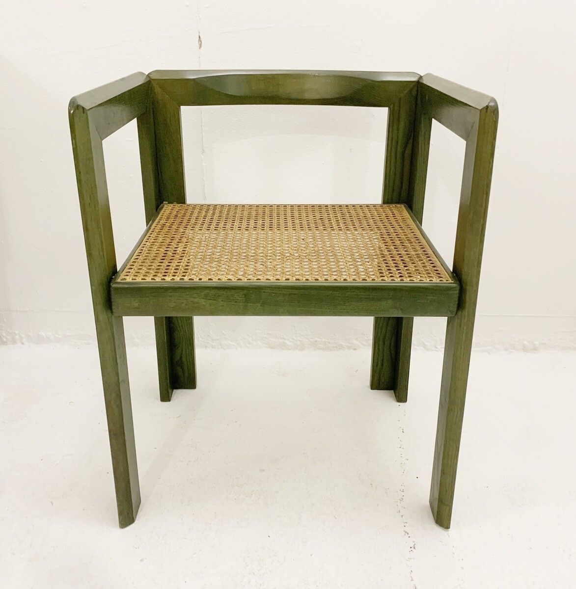 Furniture Mid Century Modern Green Wooden Desk & Chair By Derk Jan De Vries photo