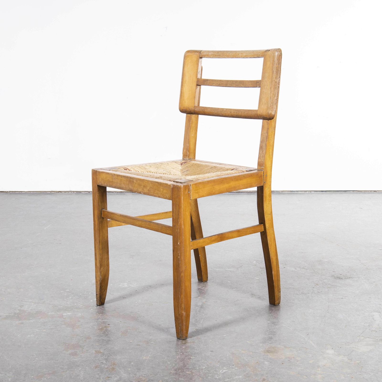 1950’s French Rush Seated Dining Chairs Pierre Crueges – Set Of Four photo buy