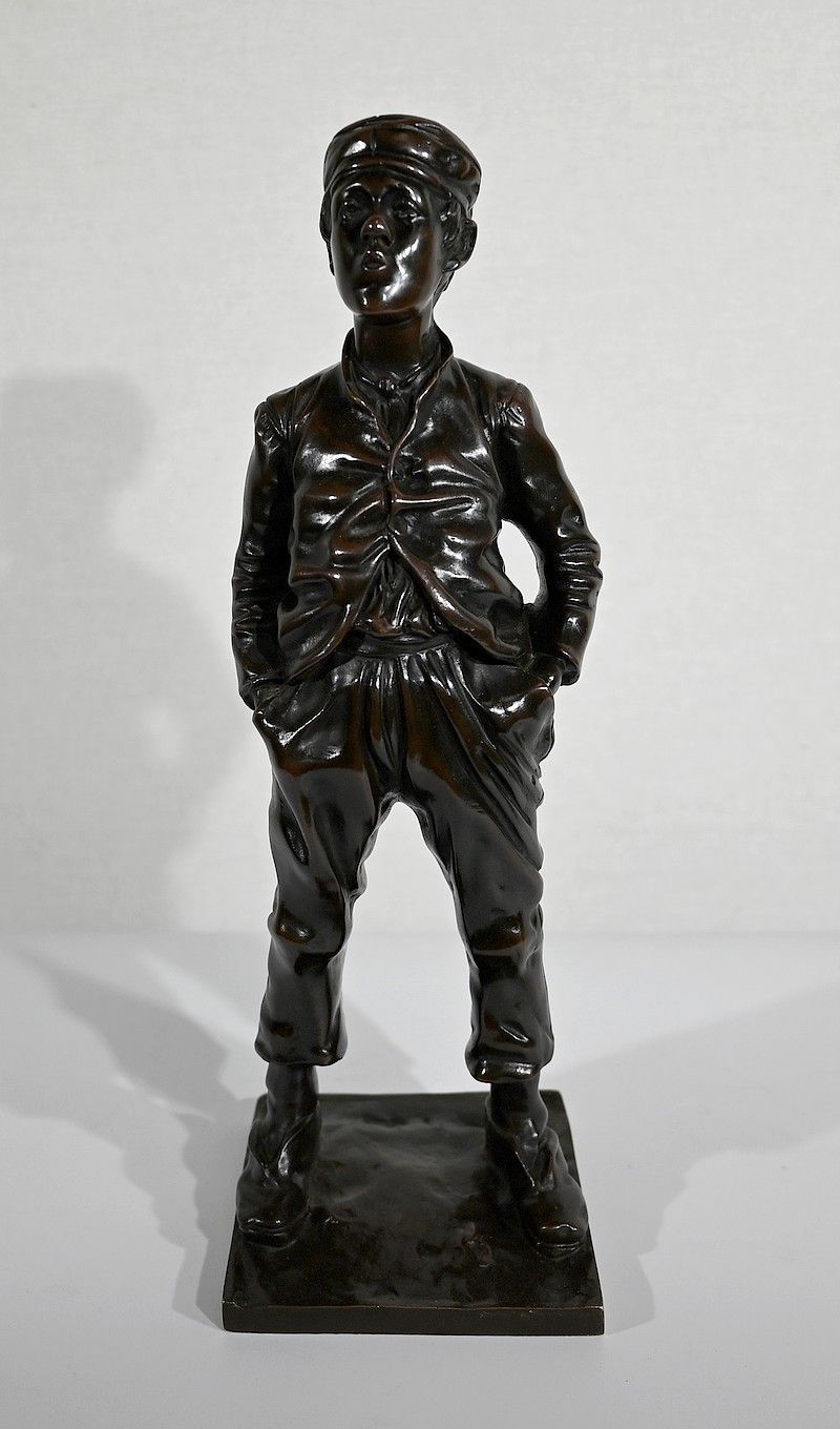 Bronze “The Whistler” After H. Hertzberg – Late 19th Century
