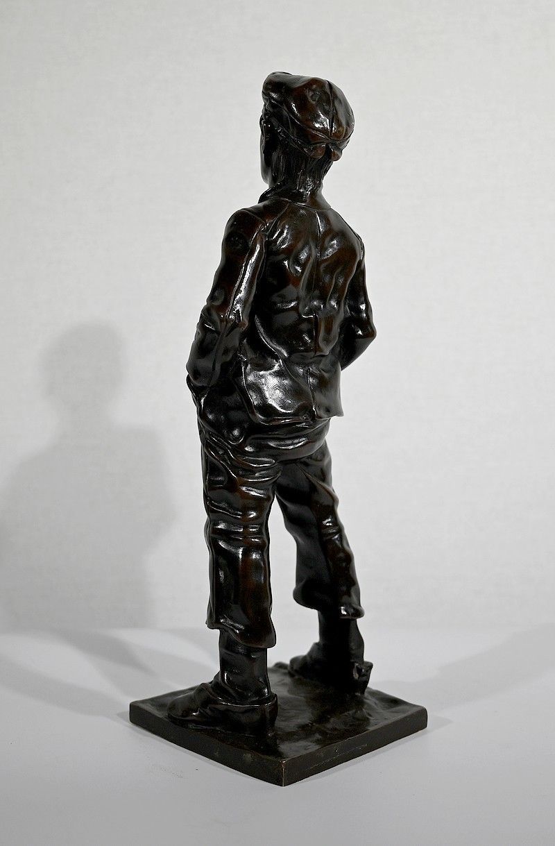 Bronze “The Whistler” After H. Hertzberg – Late 19th Century photo Home Decor