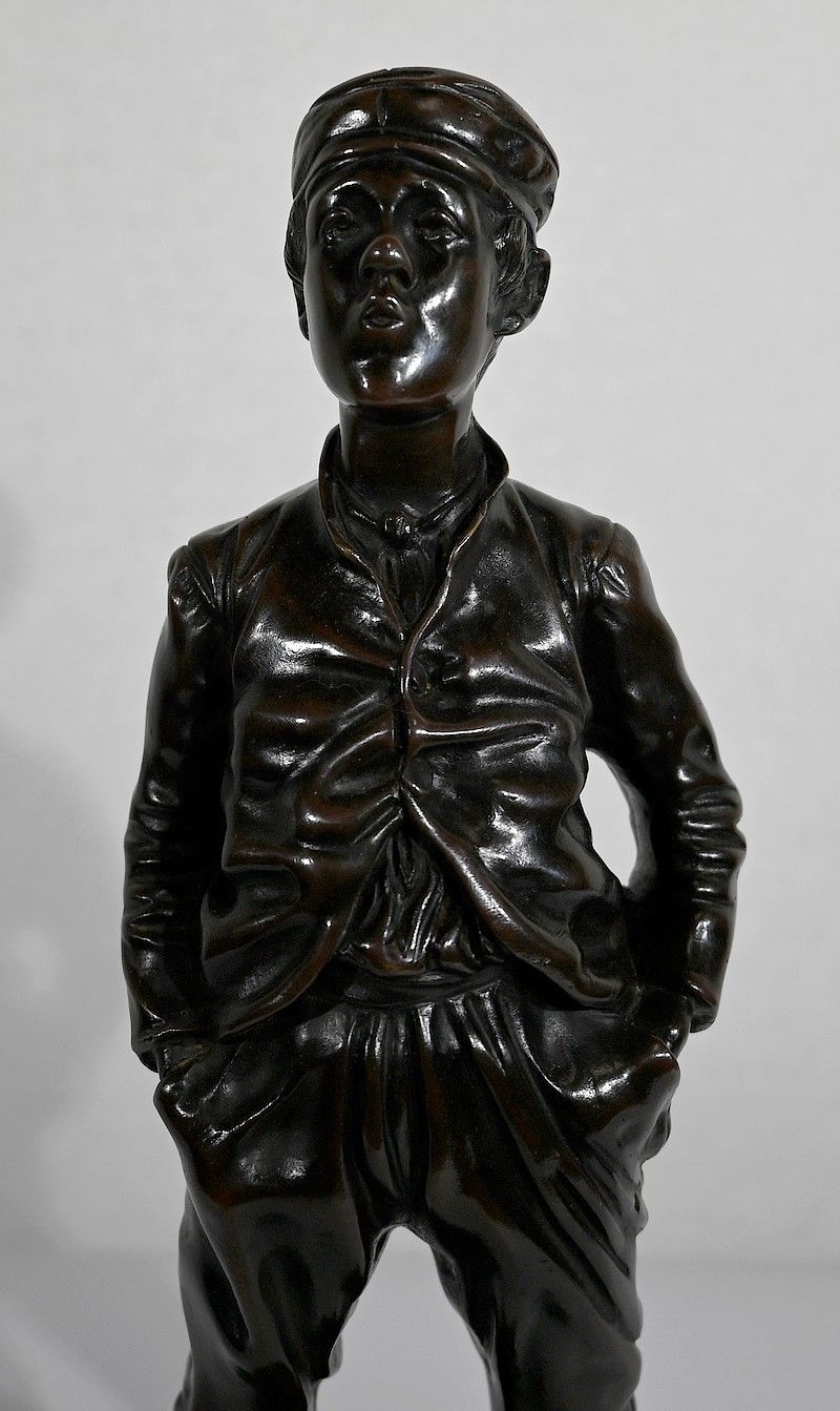 photo furniture Bronze “The Whistler” After H. Hertzberg – Late 19th Century