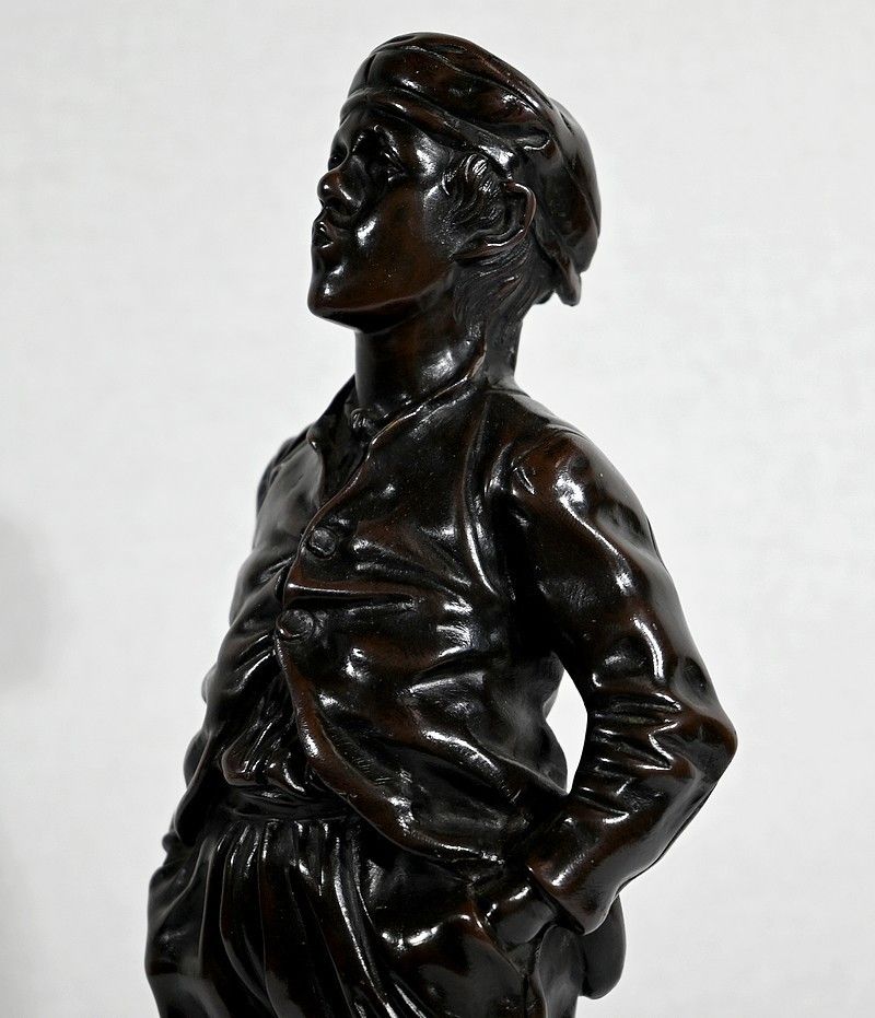 photo for sale Bronze “The Whistler” After H. Hertzberg – Late 19th Century