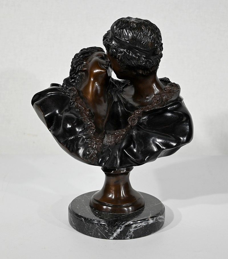 Bronze "The Kiss Given" After Ja. Houdon – Late 19th Century