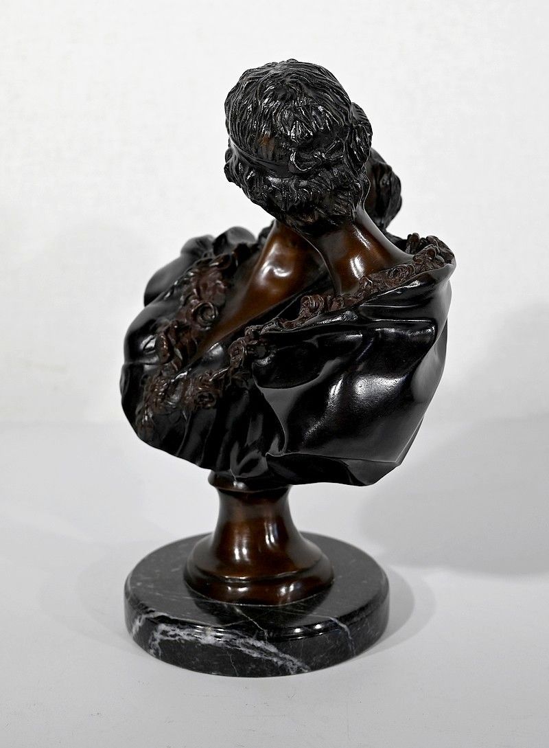 Bronze "The Kiss Given" After Ja. Houdon – Late 19th Century photo furniture