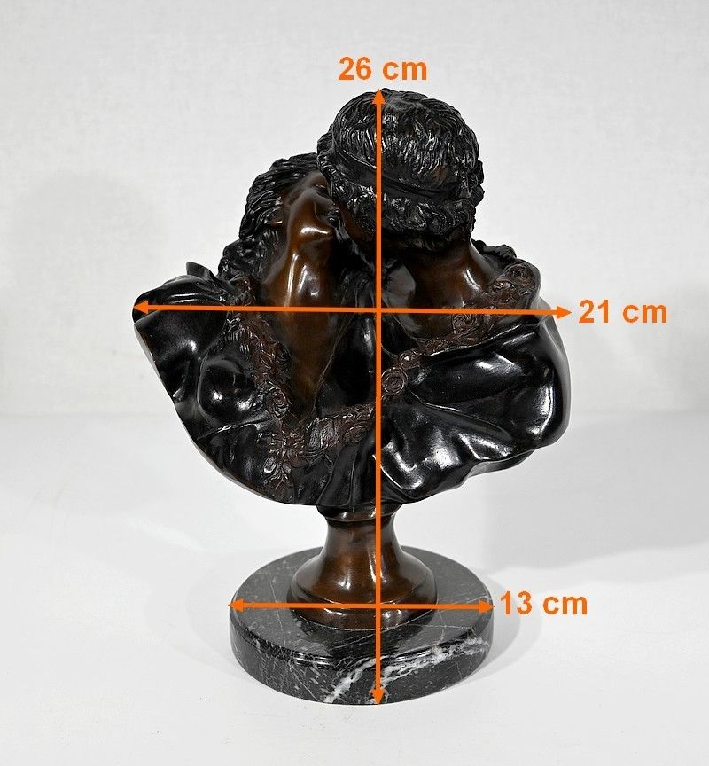 photo buy Bronze "The Kiss Given" After Ja. Houdon – Late 19th Century