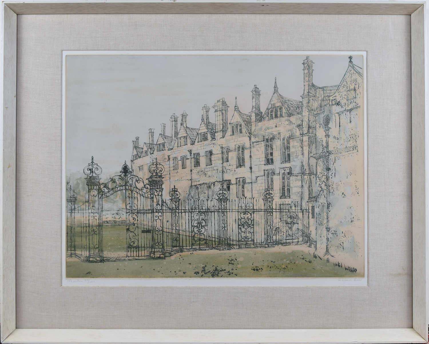 Richard Beer Richard Beer: Merton College, Oxford Etching photo for sale