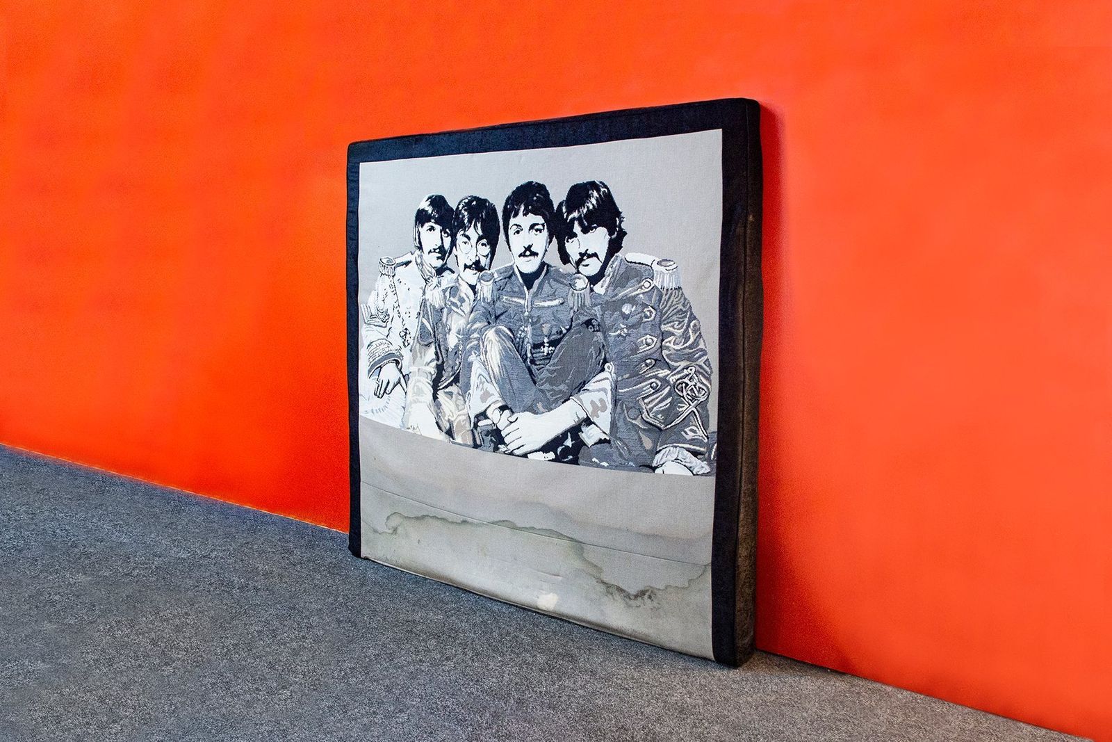Headboard Embroidered With The Beatles, Italy, 1980s photo furniture