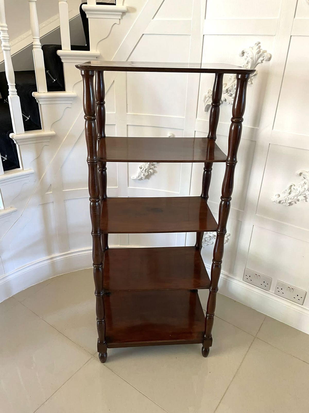 Antique Quality William IV Mahogany Freestanding Five Tier Whatnot photo vintage