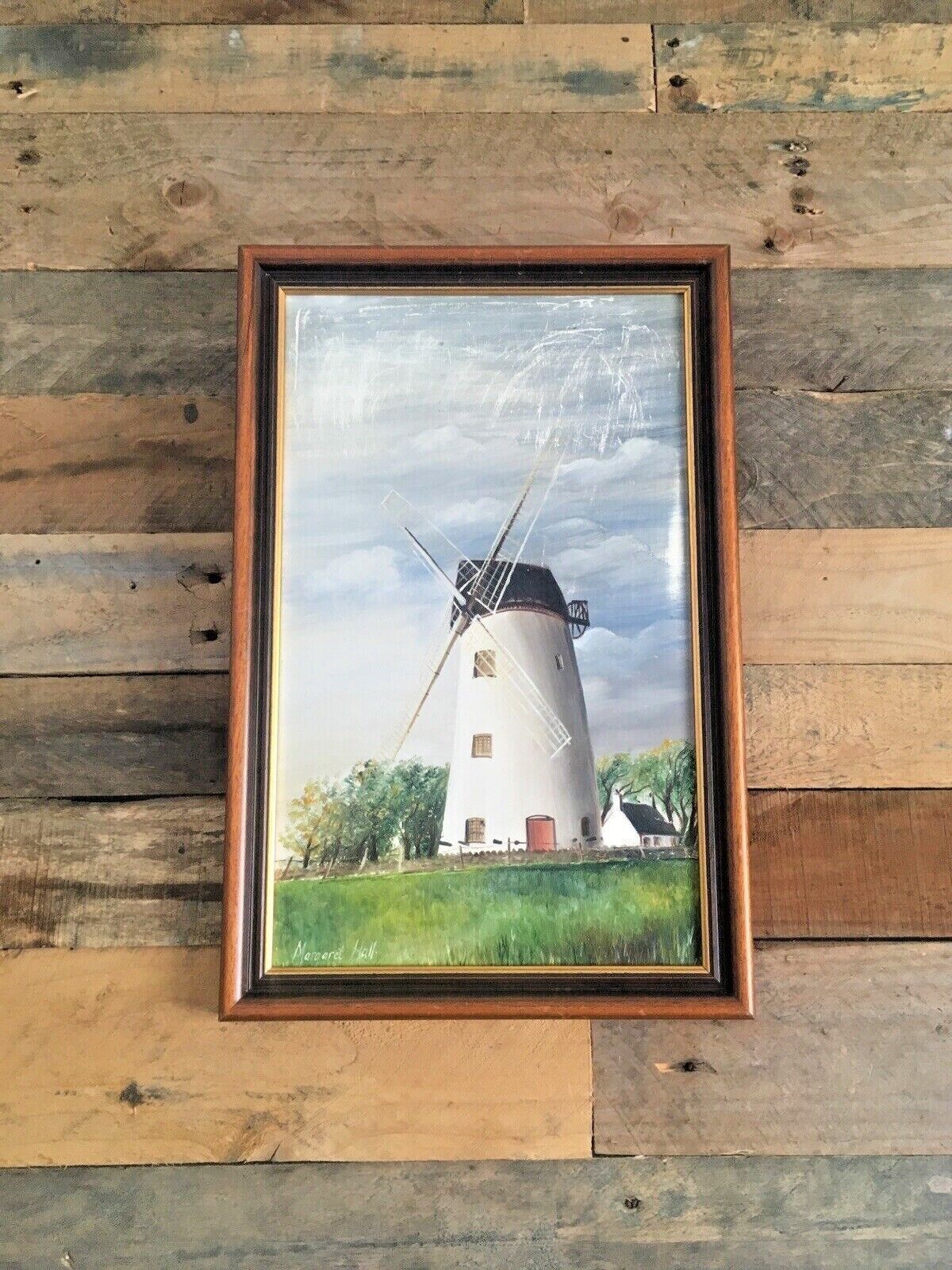 photo furniture Original Margaret Hall Framed Oil Painting Melin Llynon Mill Windmill Anglesey