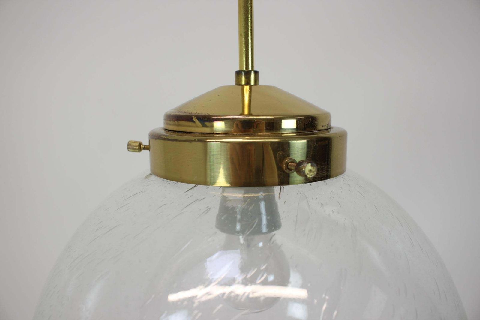 Mid Century Big Glass Pendant/Kamenicky Senov, 1970's photo Lighting