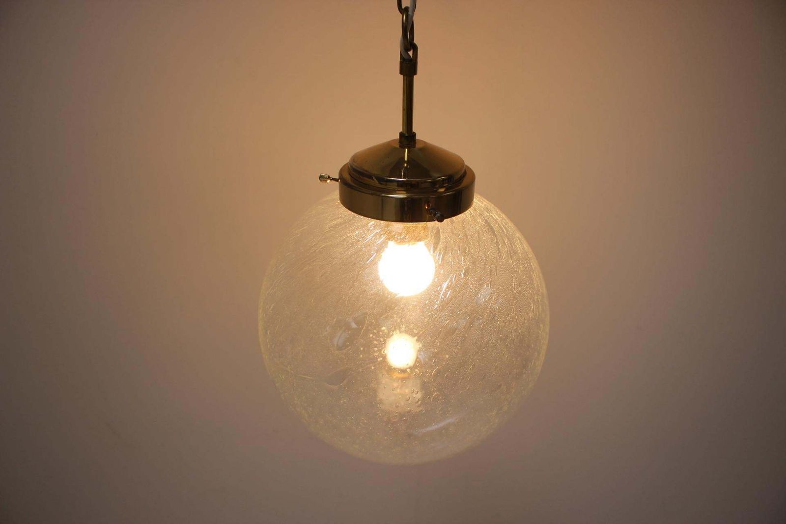 photo furniture Mid Century Big Glass Pendant/Kamenicky Senov, 1970's
