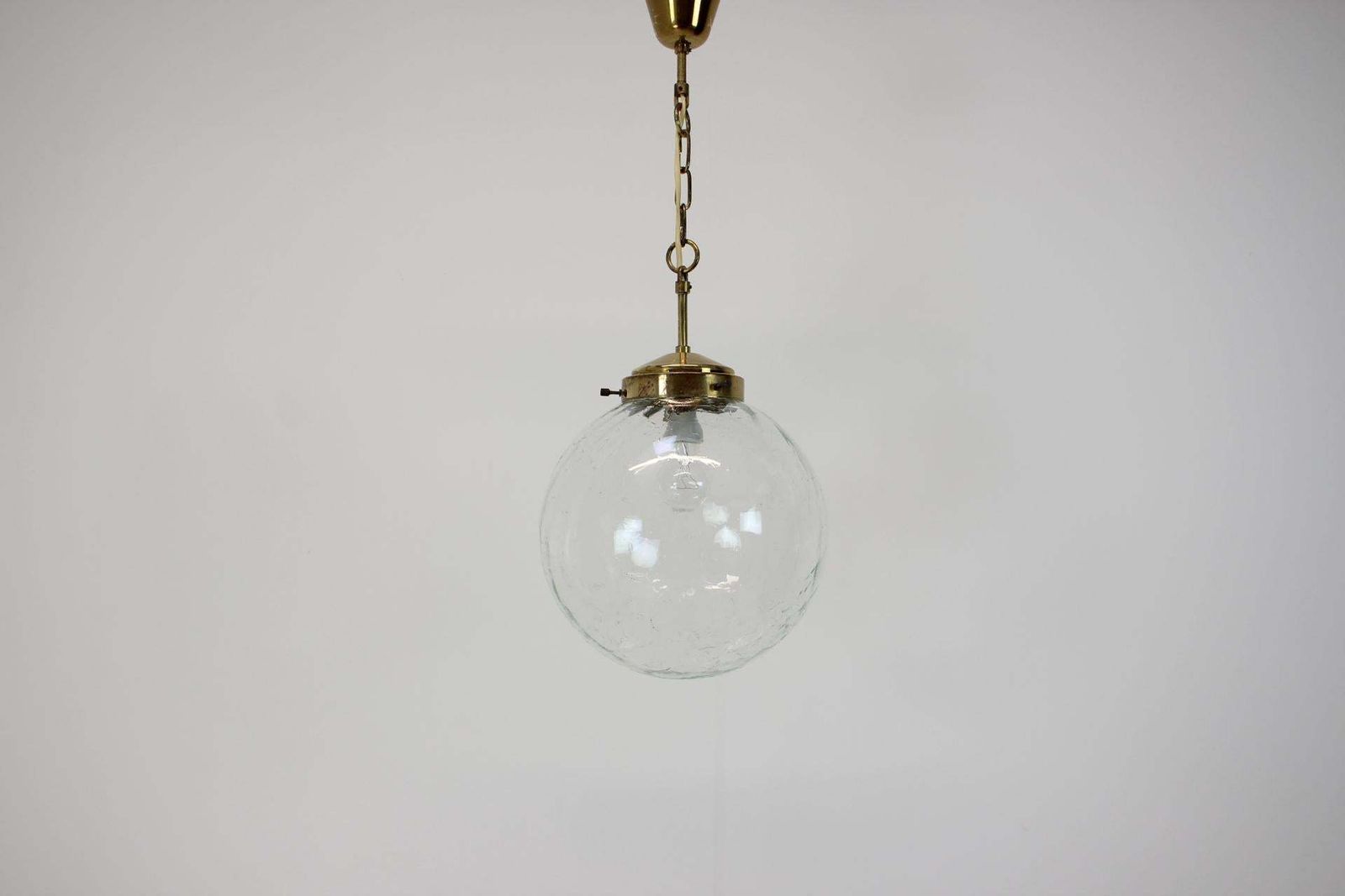 Mid Century Big Glass Pendant/Kamenicky Senov, 1970's