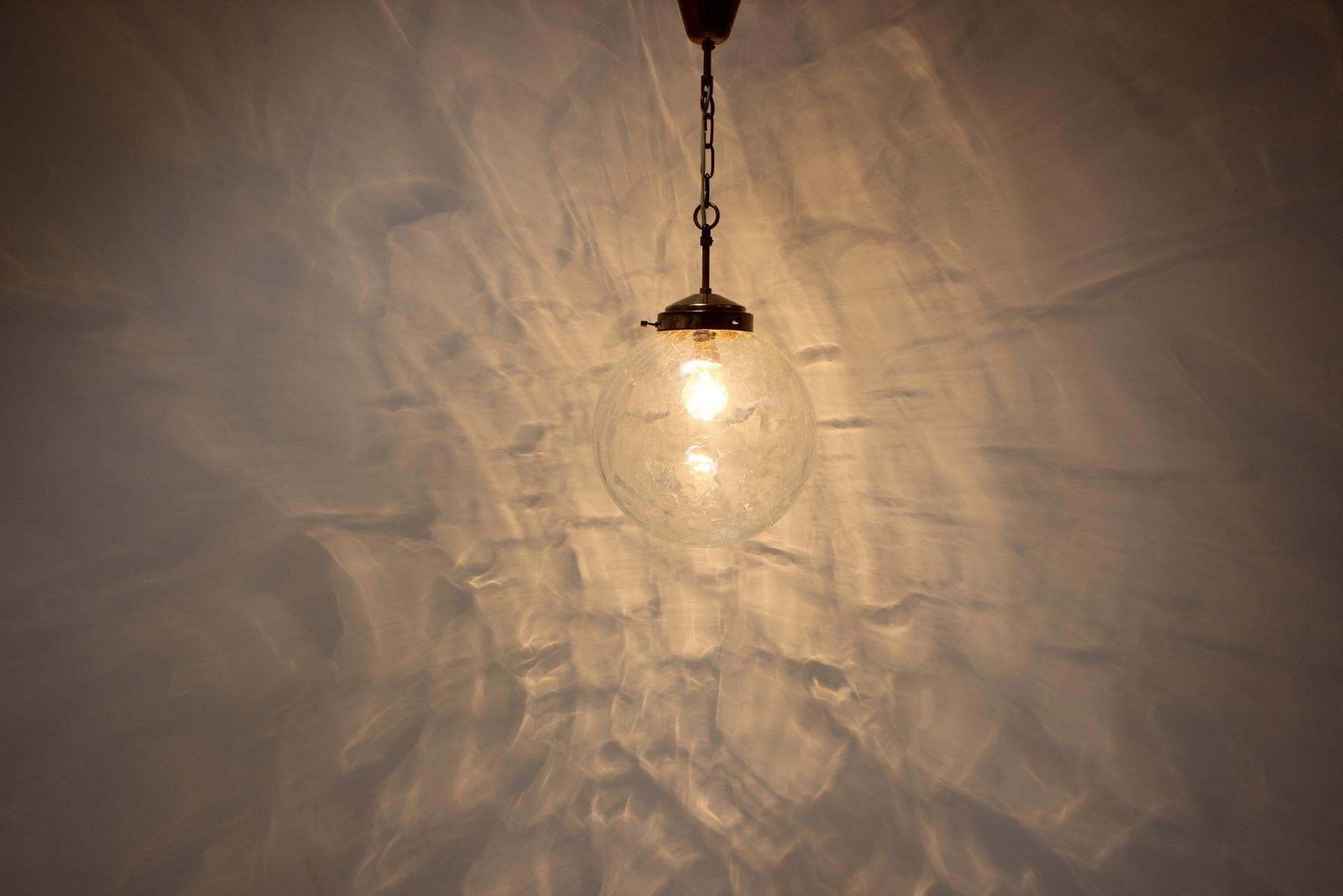photo furniture Mid Century Big Glass Pendant/Kamenicky Senov, 1970's