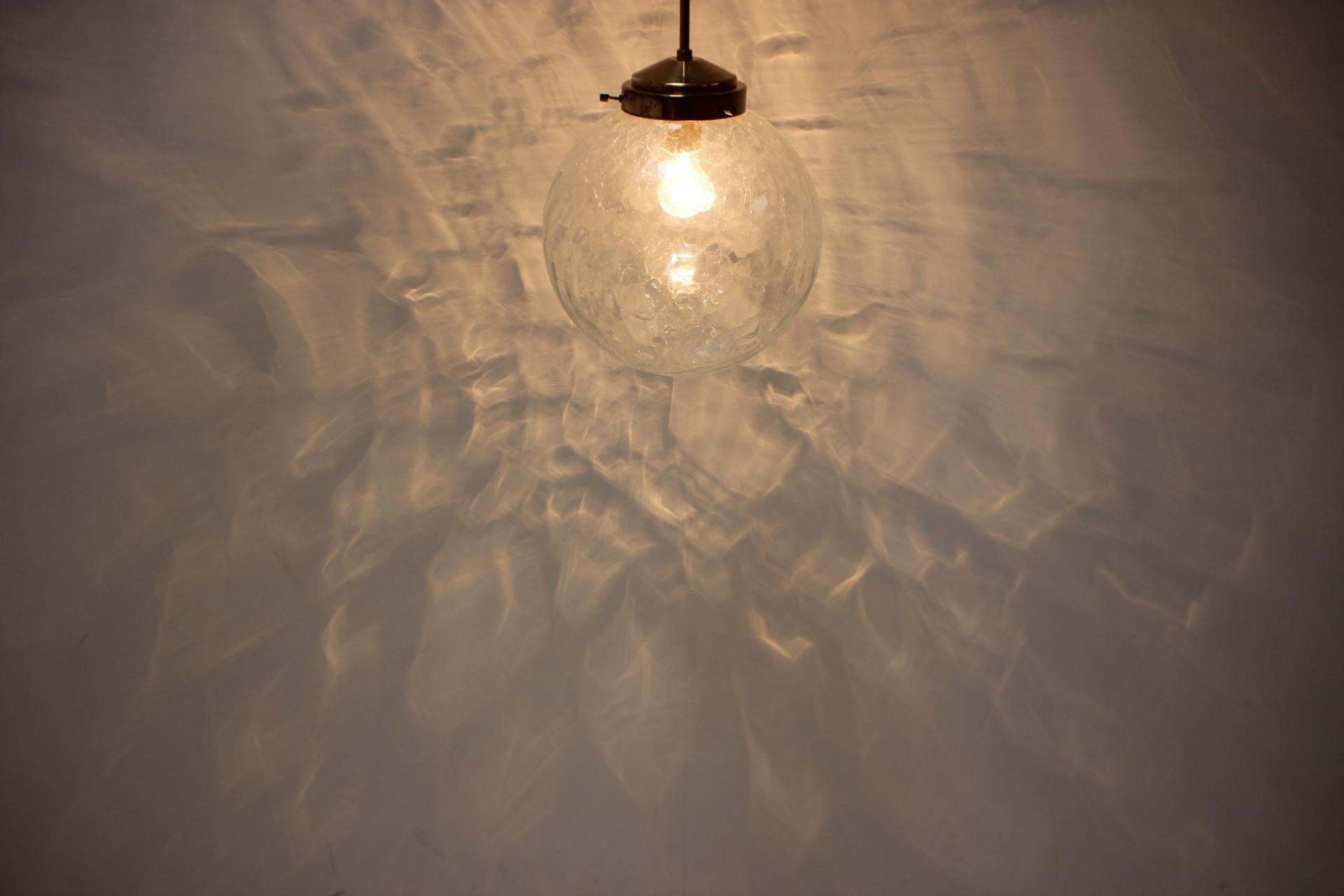 photo for sale Mid Century Big Glass Pendant/Kamenicky Senov, 1970's