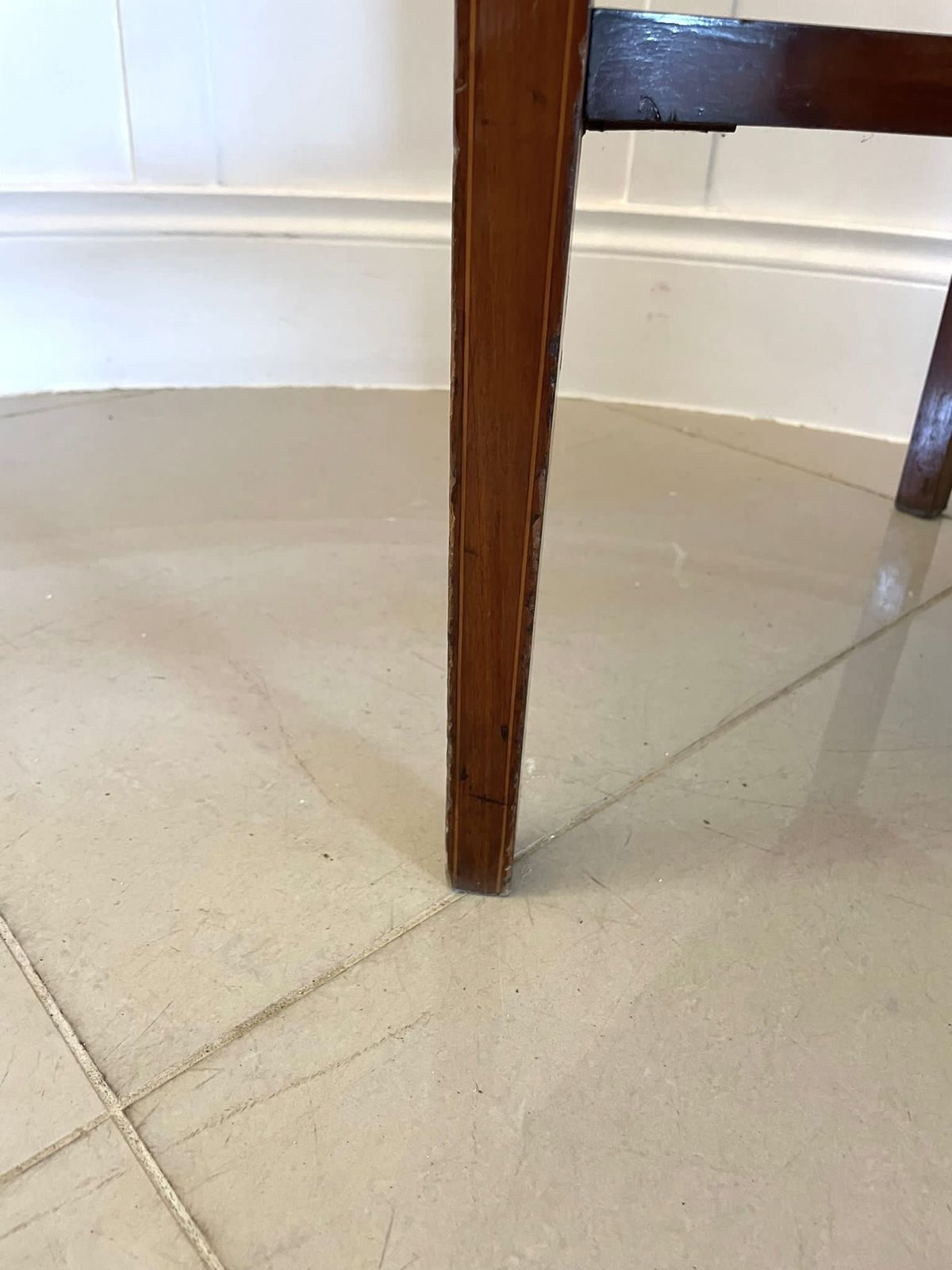 photo for sale Antique Quality Mahogany Inlaid Corner Cabinet